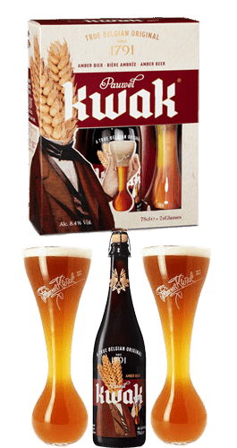 Pack Cerveza Kwak 1 botella 2 copas