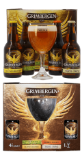 Pack cervezas regalo Grimbergen 4 Cervezas 1 Vaso